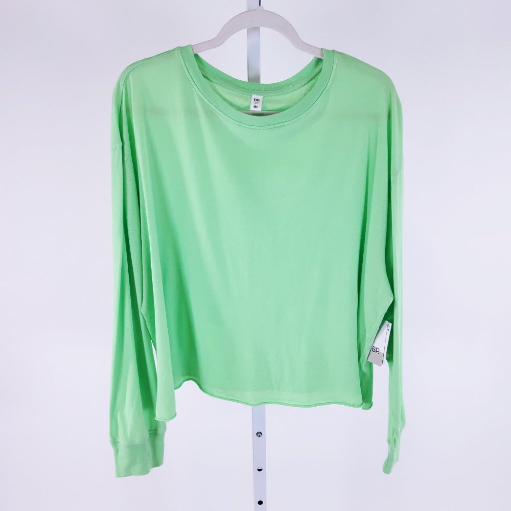 New BP. Long Sleeve T-Shirt Green Summer Size 2X